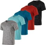 5 Pack: Men’s Dry-Fit Moisture Wicking Active Athletic Performance Crew T-Shirt - Image 5